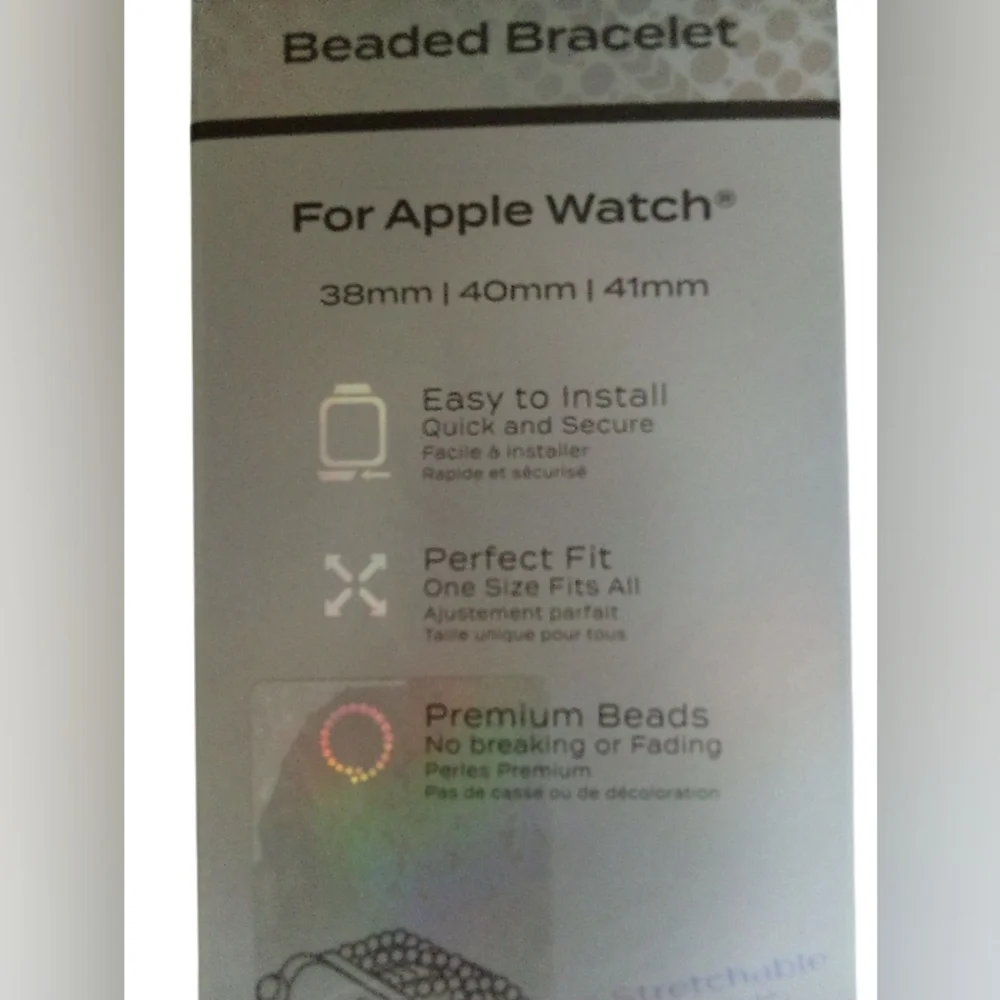 Apple - New In Box,Beaded Gold & Silver Tone Bracelet For Apple Watch Size 38-41